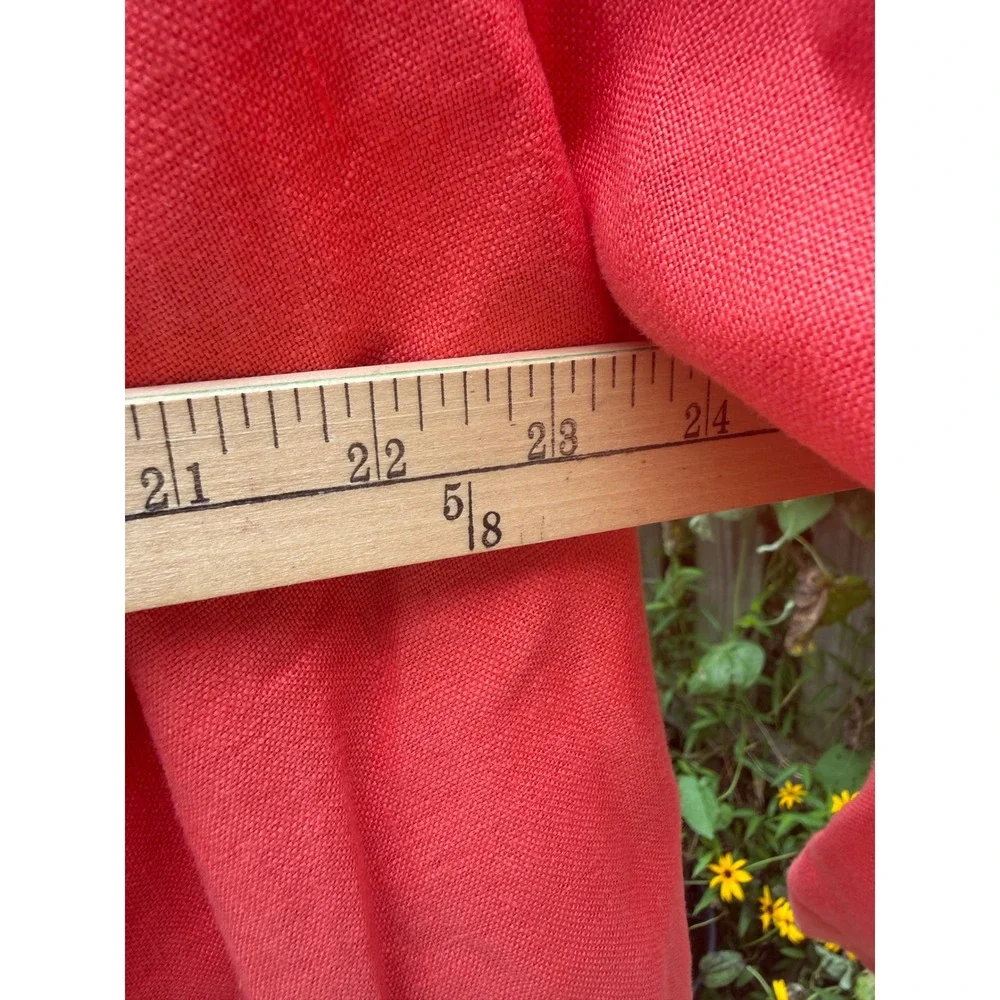 Kasper Woman Coral Pink Linen Blend Blazer and Tank Set 18W Pick Stitch 2 Piece